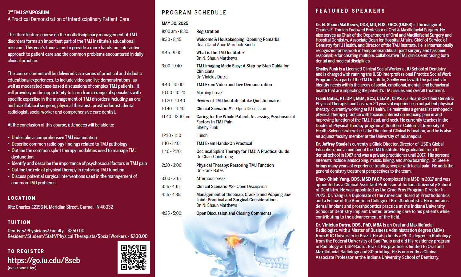 Agenda for 2025 TMJ Symposium Page 2